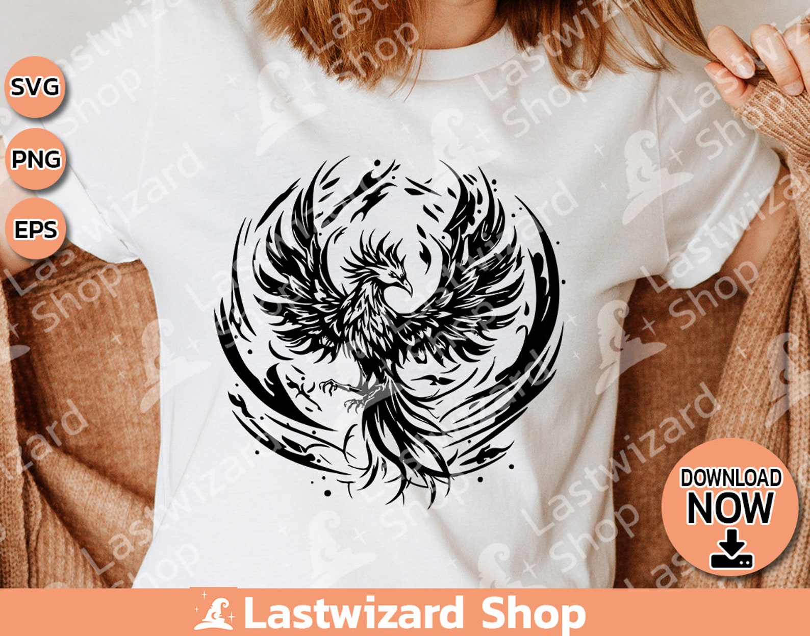 Phoenix Rising SVG Mythological Firebird Rebirth Tattoo Design, Ancient ...