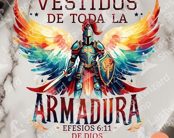 Full Armor of God PNG, Ephesians 6:11 Christian Shirt Sublimation Design, Spiritual Warfare Knight Clipart, Bible Verse Digital Download Art