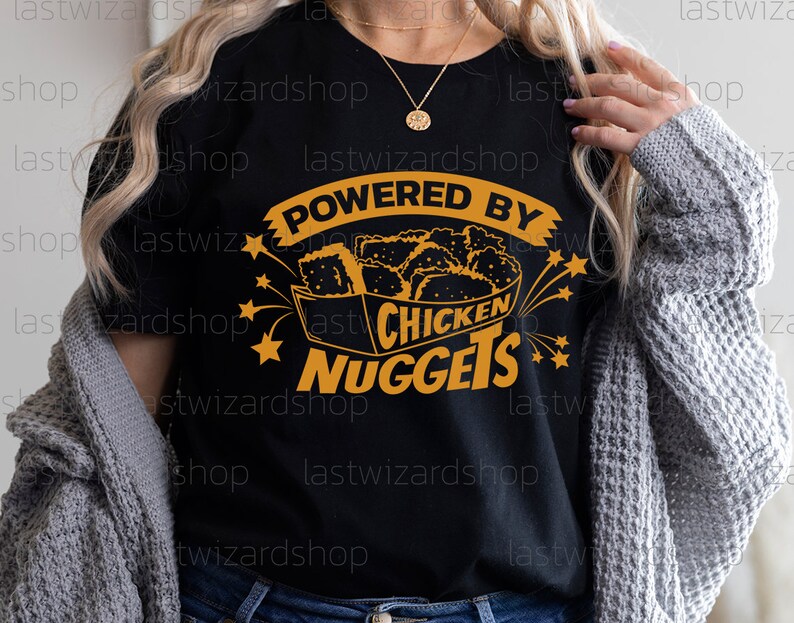 Powered by Chicken Nuggets Svg Snacks Svg Fast Food Svg - Etsy