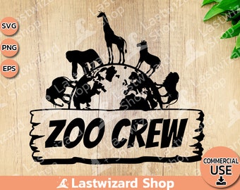 Zoo Crew SVG PNG, Safari Animal Field Trip Design, Teacher Squad Shirt Sublimation, Jungle Animal School Trip Digital Download Art