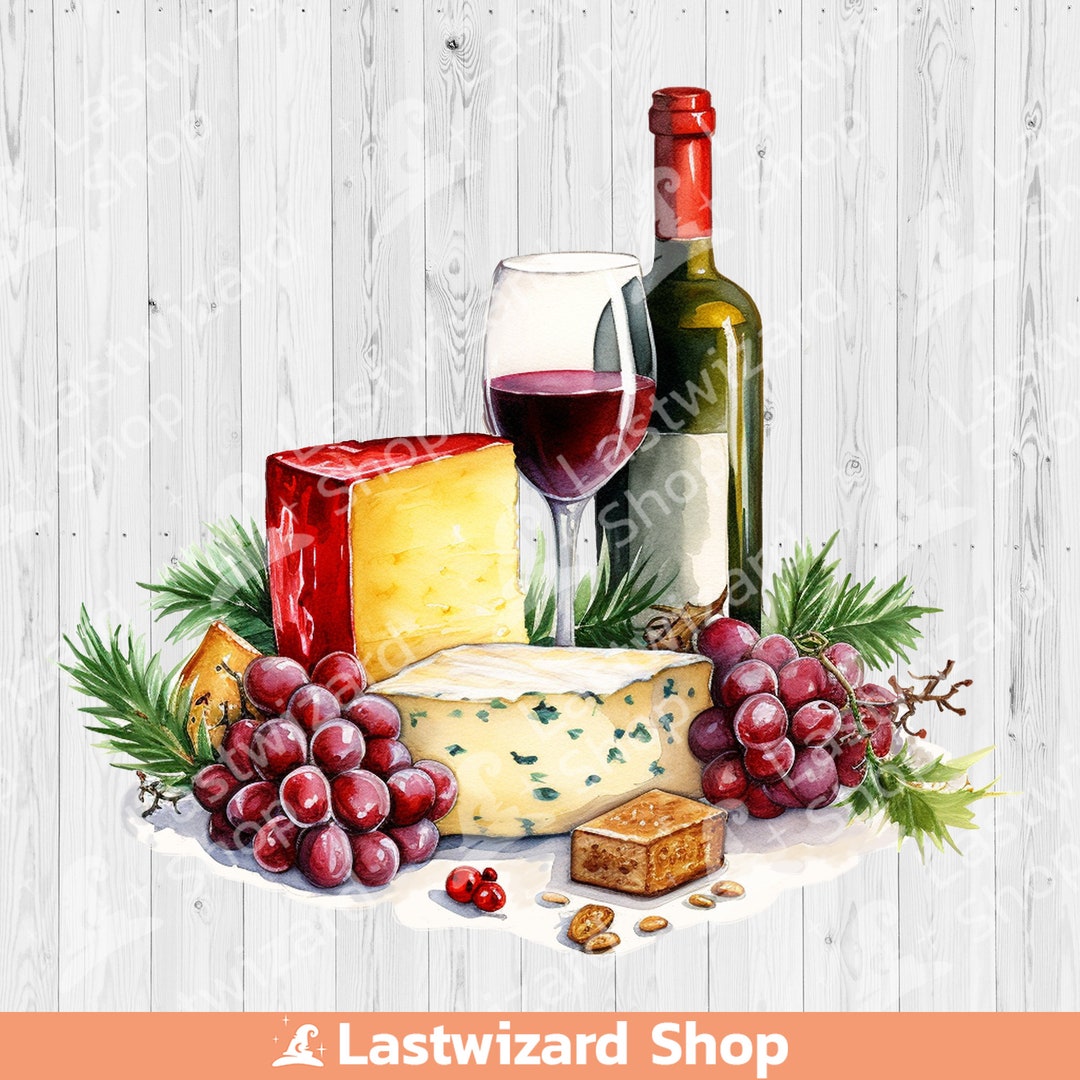 Wine and Cheese Christmas Png Jpg Red Wine Lover Wine Glass Sublimation