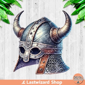 Viking Helmet PNG, Viking Warrior Sublimation Design, Watercolor Viking Head Clipart, Valhalla PNG, Vikings Decor, Digital Download