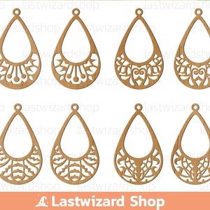 Mandala bloem oorbellen Svg, Marokkaanse Stud Earring, Faux Leather Oorbellen, Dangle Earring Svg, Dxf, Eps, Png, Cut-bestand, Cricut, Silhouet