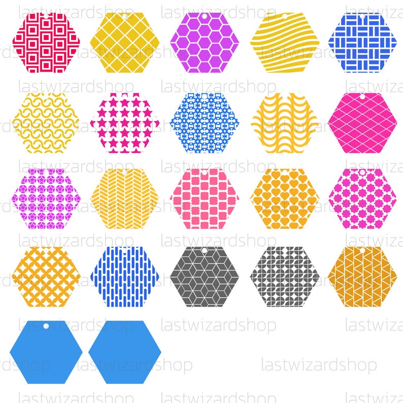 20 Hexagon Pattern Svg Keychain Patterns Svg Key Fob Svg - Etsy Australia
