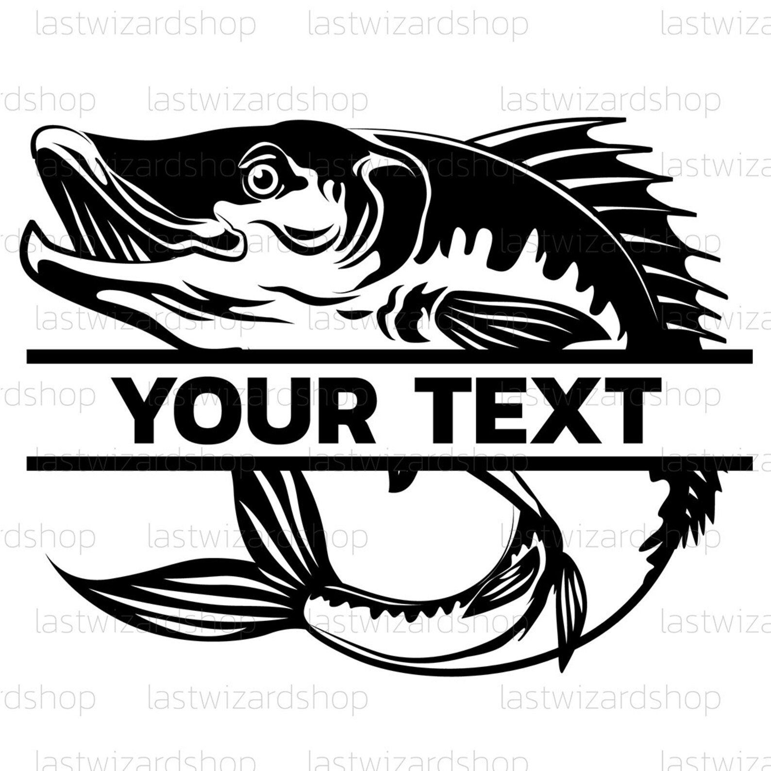 Bass Fish Monogram Svg Fishing Svg Fishing Logo Svg Fishing Etsy