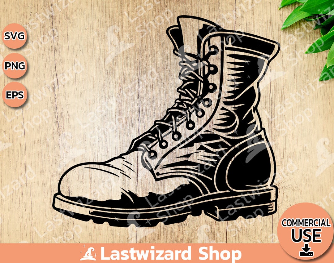 Combat Boot Svg, Military Boots Png, Patriotic Army Boot Svg, Combat ...
