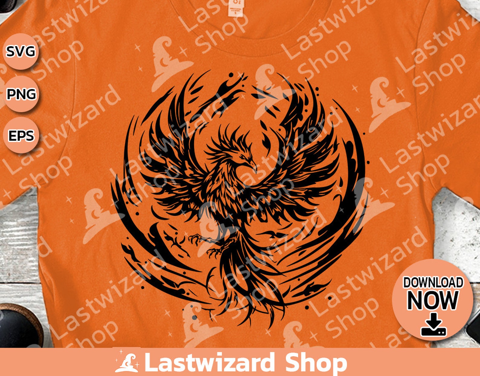 Phoenix Rising SVG Mythological Firebird Rebirth Tattoo Design, Ancient ...