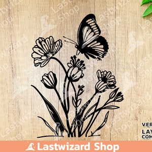 Butterfly with spring flower Svg, butterfly garden Svg, butterfly festival, photography Svg, Png, Gift for Mothers day Cricut, Silhouette