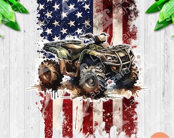 Bandiera americana ATV Png: Design a sublimazione fuoristrada (download digitale)