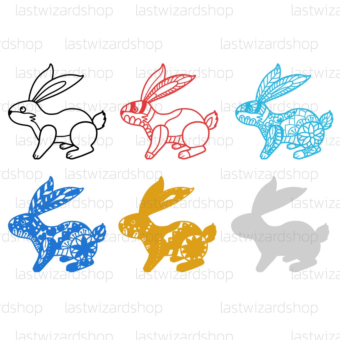 Download 3D Layered Baby Bunny Easter Layered Mandala Svg Rabbit ...