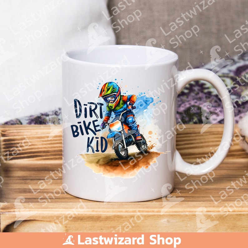 Hand drawn kids motocross clipart digital file for extreme sports party decor.