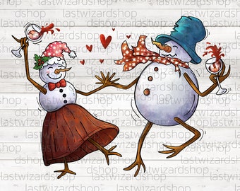 Two Snowman Wine Tipsy Png, Merry Christmas, Red Wine Lover, Wine Glass Png Sublimation Design, Wine Gifts Wedding, Bridesmaid Gifts Wine