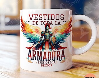Armor of God Mug Wrap: Christian Sublimation Design (Digital Download)