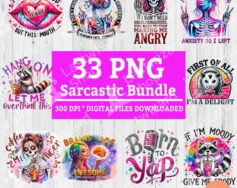 Sarcastic Girl PNG Clipart Bundle: Funny Meme Graphics (Digital Download)