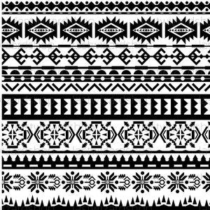 Azteken-Muster-Svg, Südwest-Azteken-Svg, Schwarz-Weiß-Musterdesign-Svg, Azteken-Druck-Svg, Dxf, Png, Eps, Schnittdateien - Cricut, Silhouette