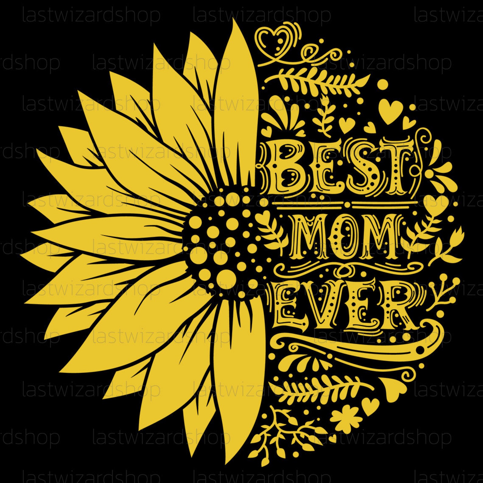 Best Mom Ever In Sunflower Svg Sunflower Mama Svg Half Etsy