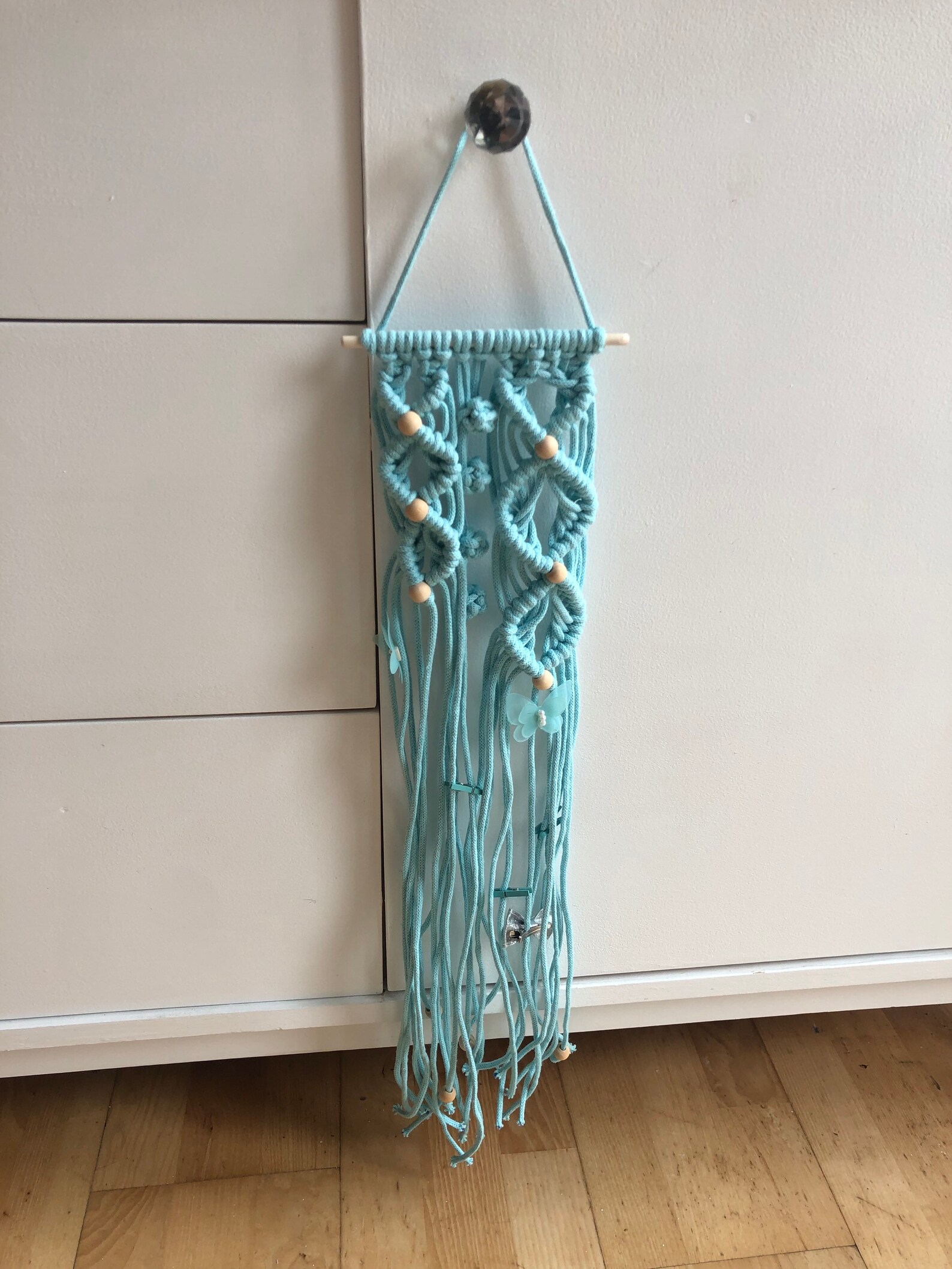 Macrame hair accessory holder l hair accessory storage l hair Etsy