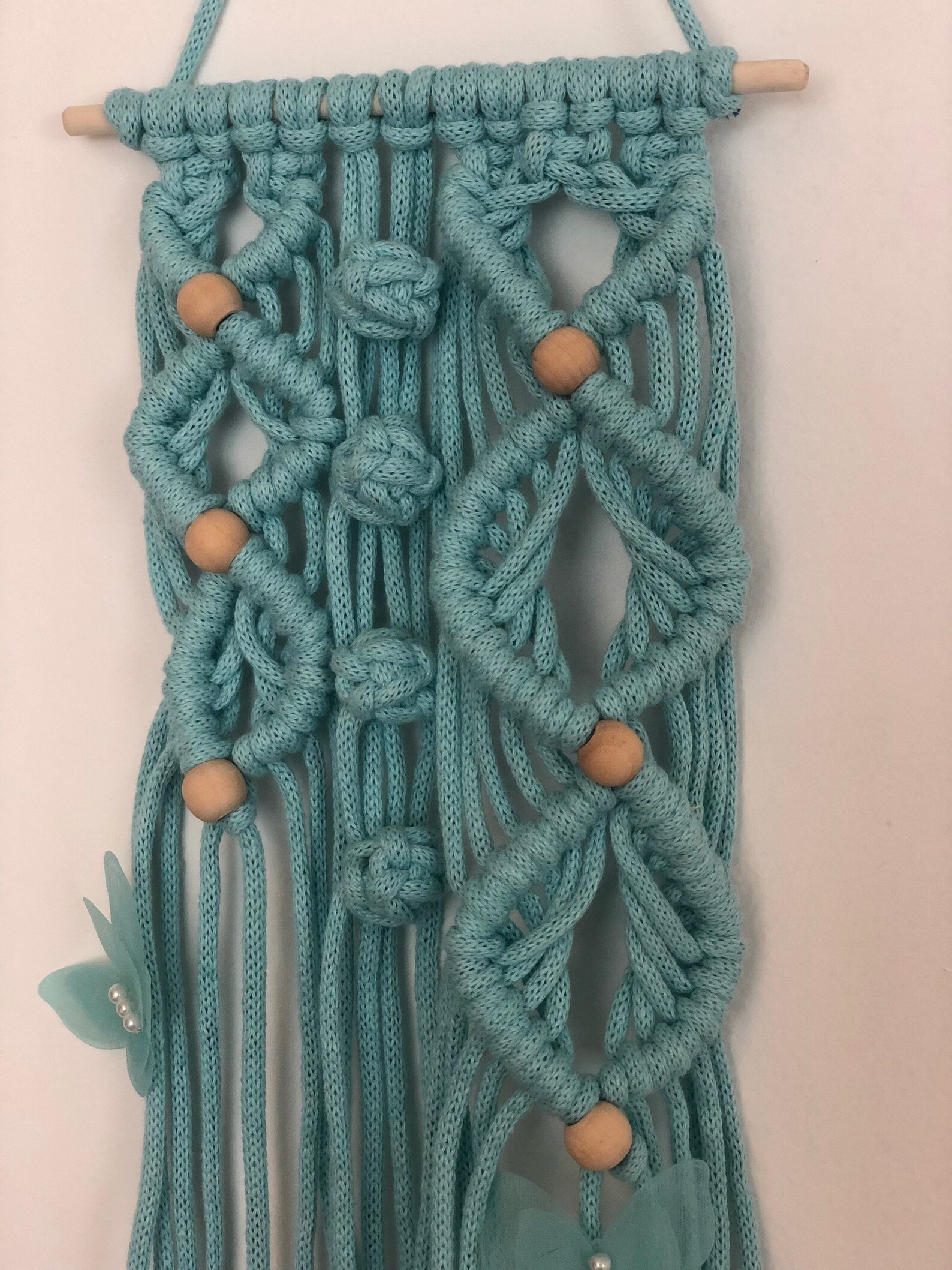 Macrame hair accessory holder l hair accessory storage l hair Etsy