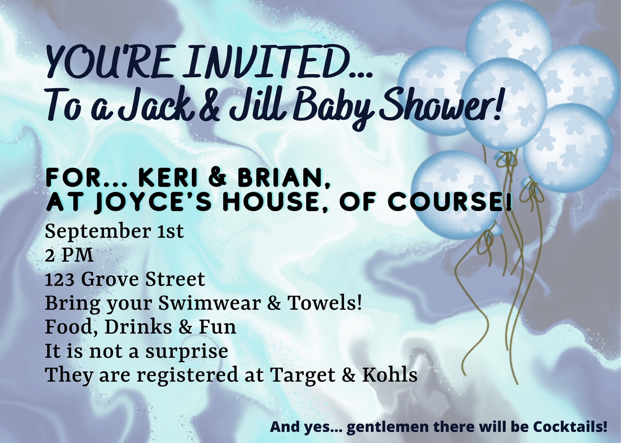 Editable Jack & Jill Shower Invitation Template Instant Etsy Ireland