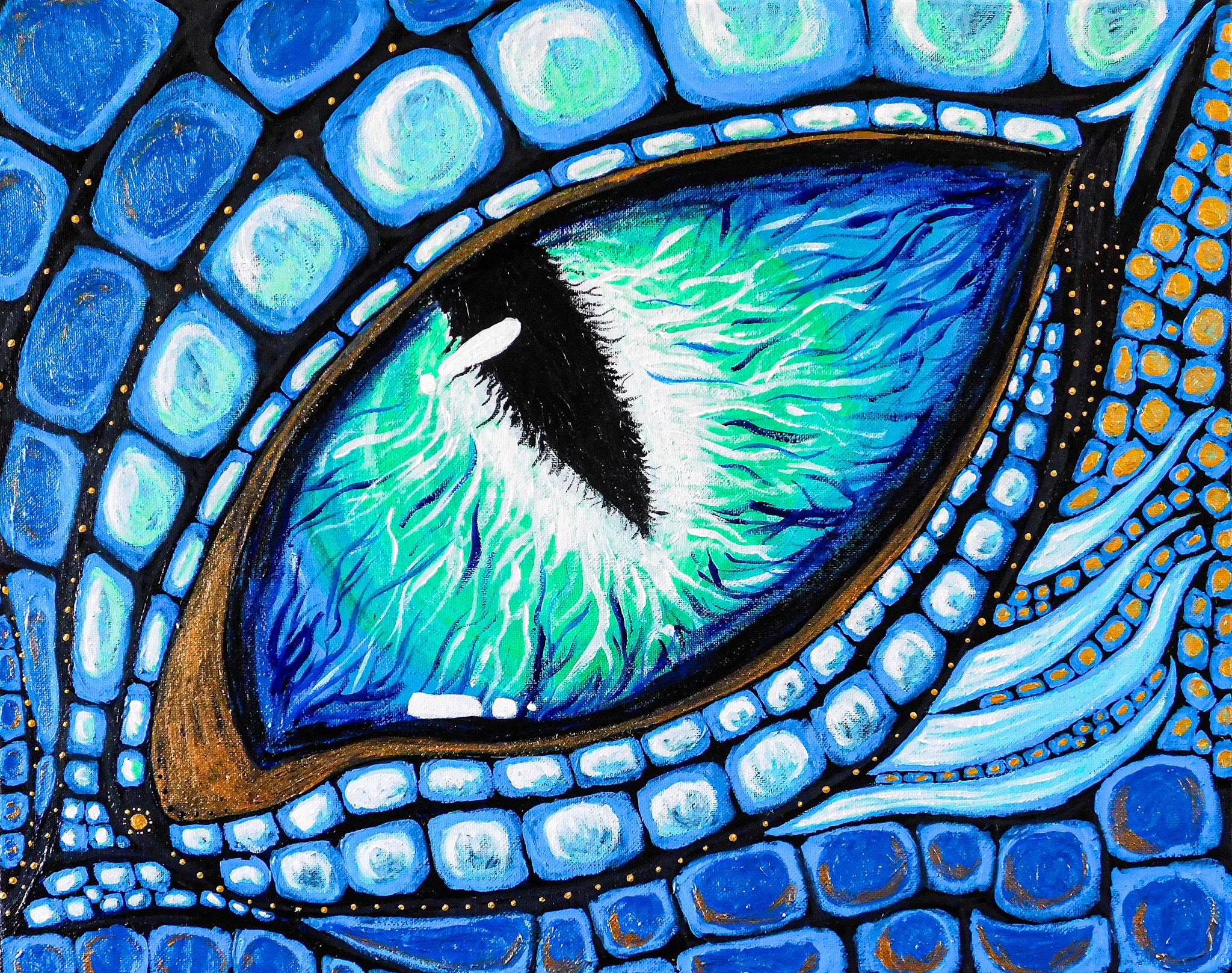 Dragon Eye Acrylic Painting 