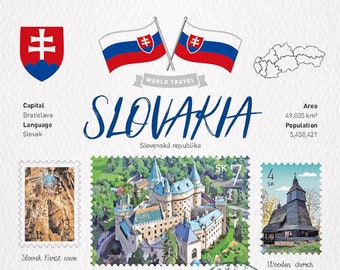 WT World Travel Slovakia Postcard