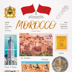 WT World Travel Morocco Postcard