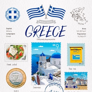 WT World Travel Greece Postcard