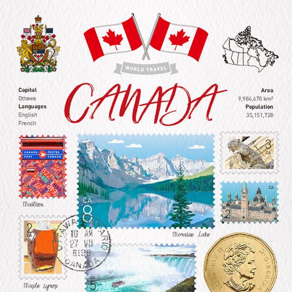 WT World Travel Canada Postcard