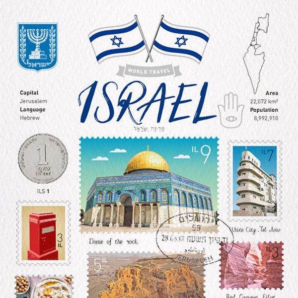 WT World Travel Israel Postcard