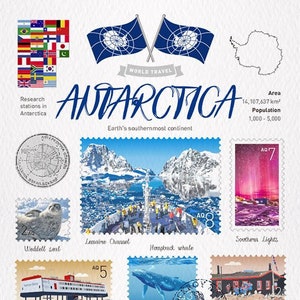Carte postale Antarctique WT World Travel