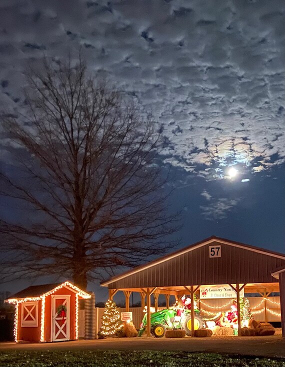 Santas Barn at Medina Fairground 8x12 Etsy