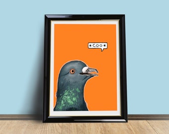 Pigeon/Dove Print - A5 Art Print - Pigeon gifts