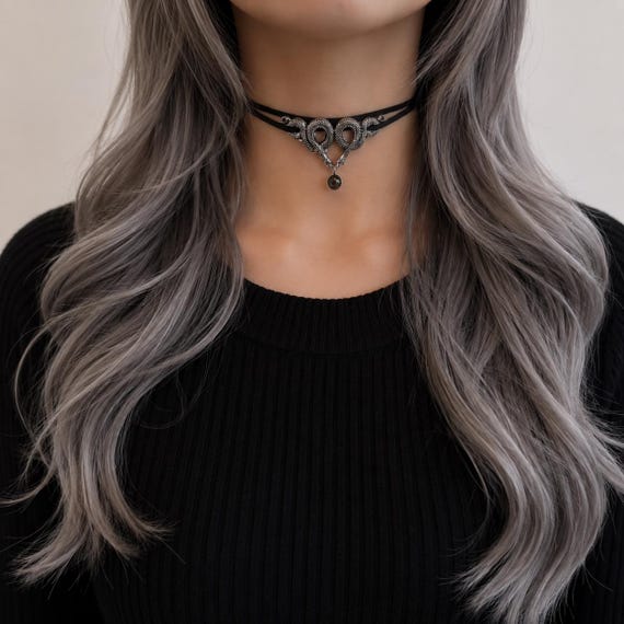 Adjustable Serpent Choker, Gothic Jewelry, Snake Choker, Snake Necklace, Wiccan Jewelry, Witch Jewelry Pagan Gifts, Gift for her