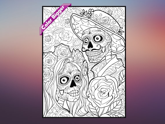 Dia De Los Muertos Giant Coloring Poster – Family Mindfulness Activity