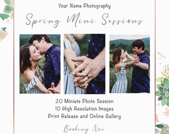 Spring Mini Session Template Marketing Board