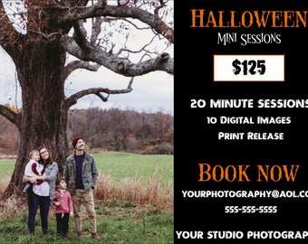 Halloween Mini Session Template