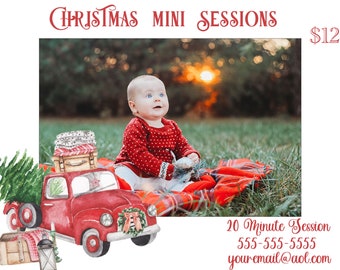 Christmas Mini Session Template