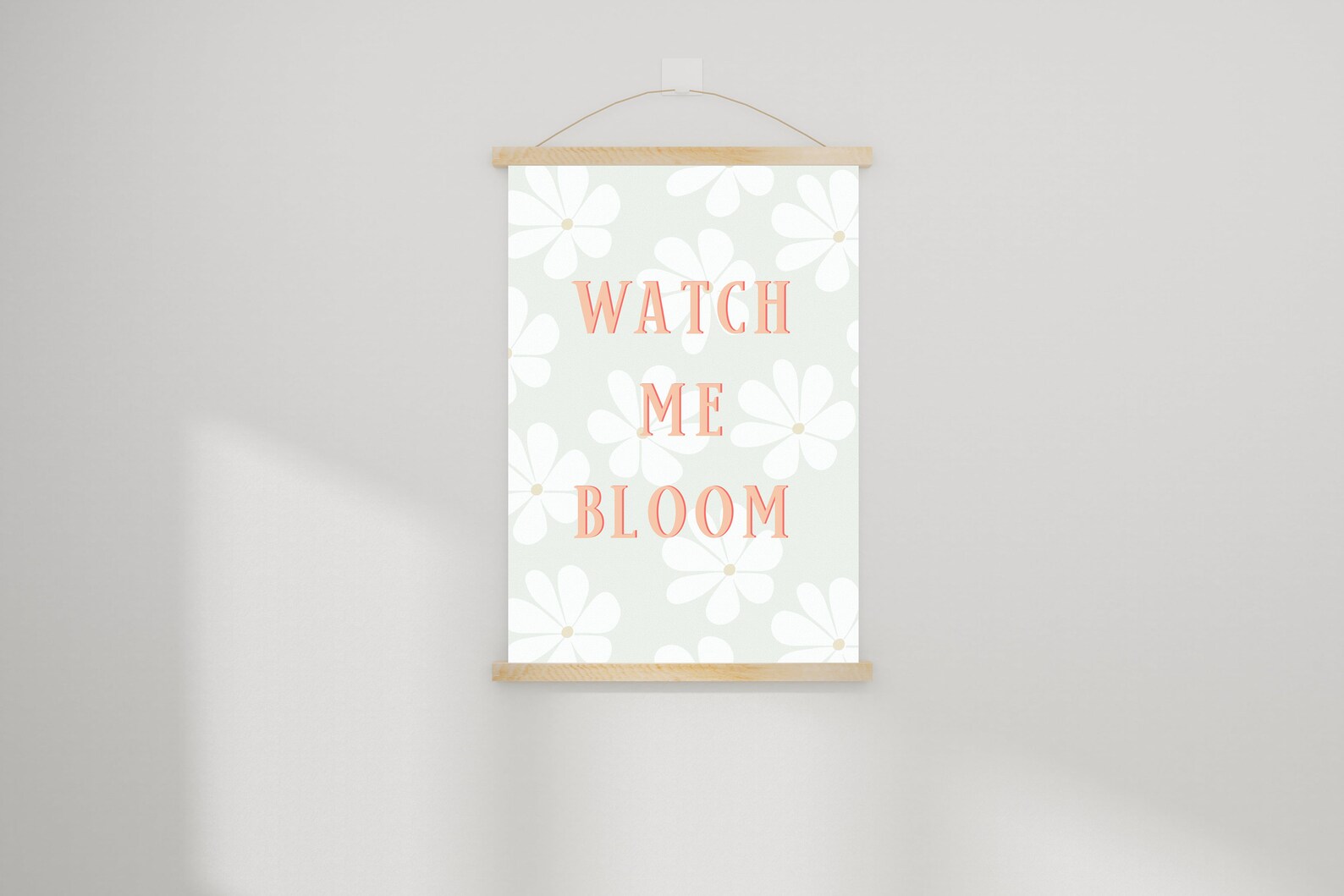 Watch Me Bloom Gorgeous Floral Print Typography Wall Art | Etsy