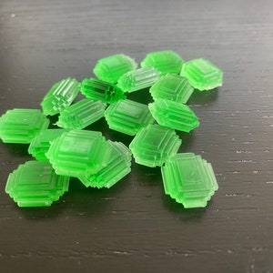 Handgemachte Minecraft 3D Smaragde in drei Größen Replik Edelsteine für Gamer Bild 2