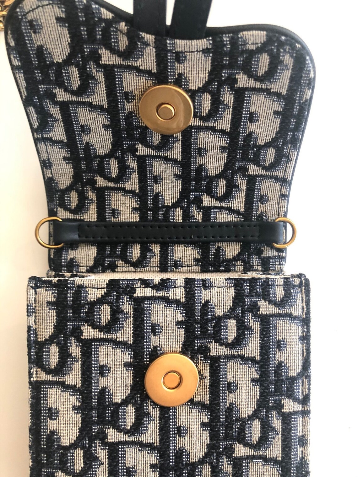 Dior Wallet Pouch Oblique Canvas on Chain Etsy