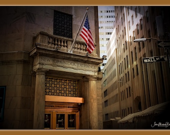 Wall Street Canvas Print – New York Stock Exchange Photograph, NYC Wall Art