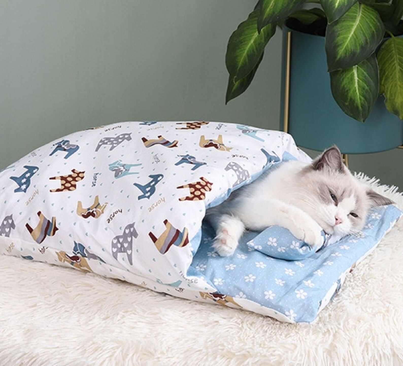 1Piece Cute Cat Bed with Blanket & Pillow Multi Colors and Etsy