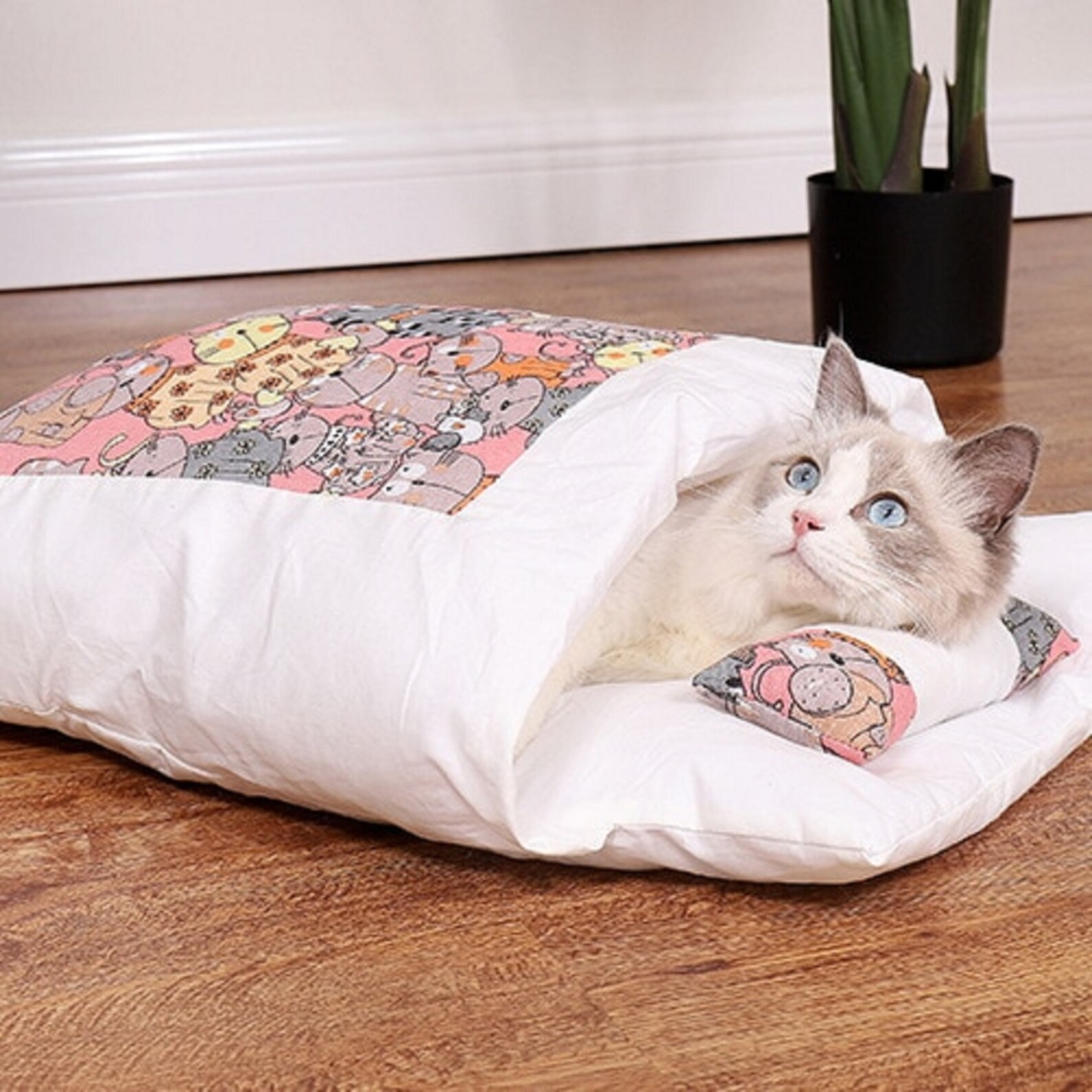 1Piece Cute Cat Bed with Blanket & Pillow Multi Colors and Etsy
