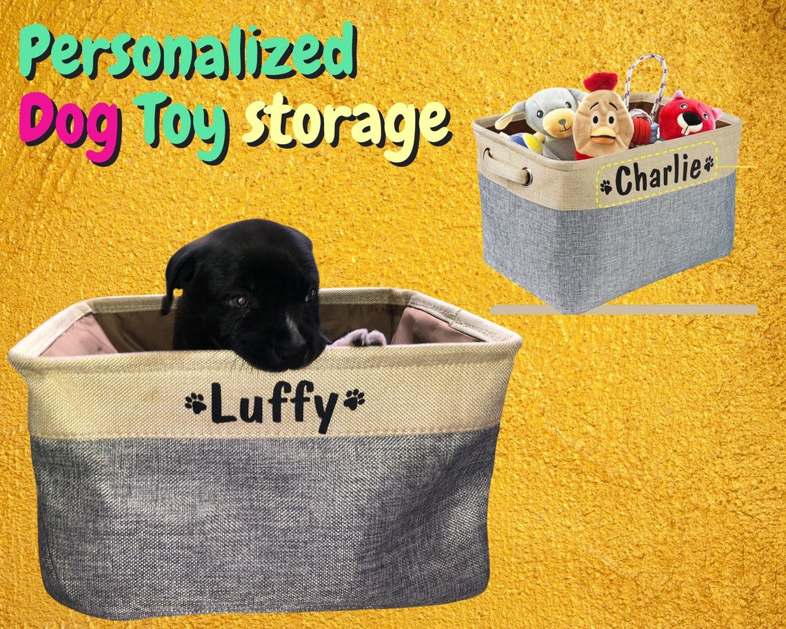 Personalized Dog Basket Dog Supplies Dog Accessories Etsy