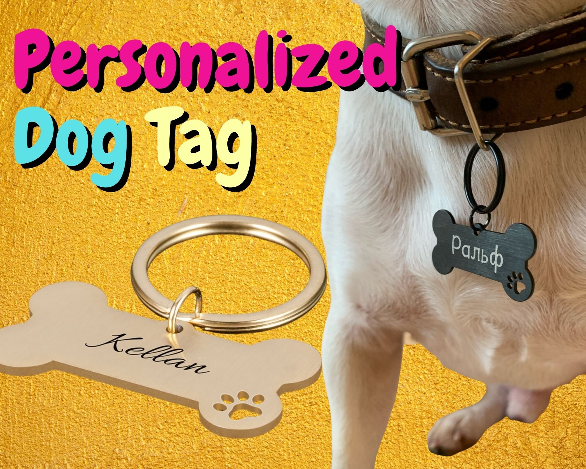 Custom Tag for Dog Pet Name Tag Name Tag for Pet Pet Id | Etsy
