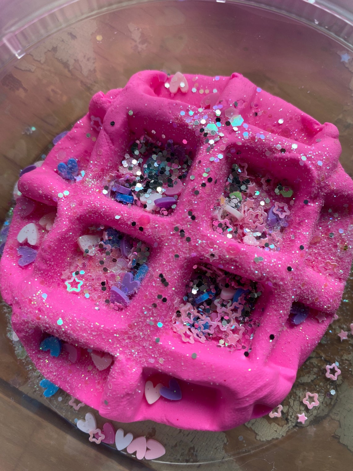 Pink Clay Waffle Add In To Slime Etsy