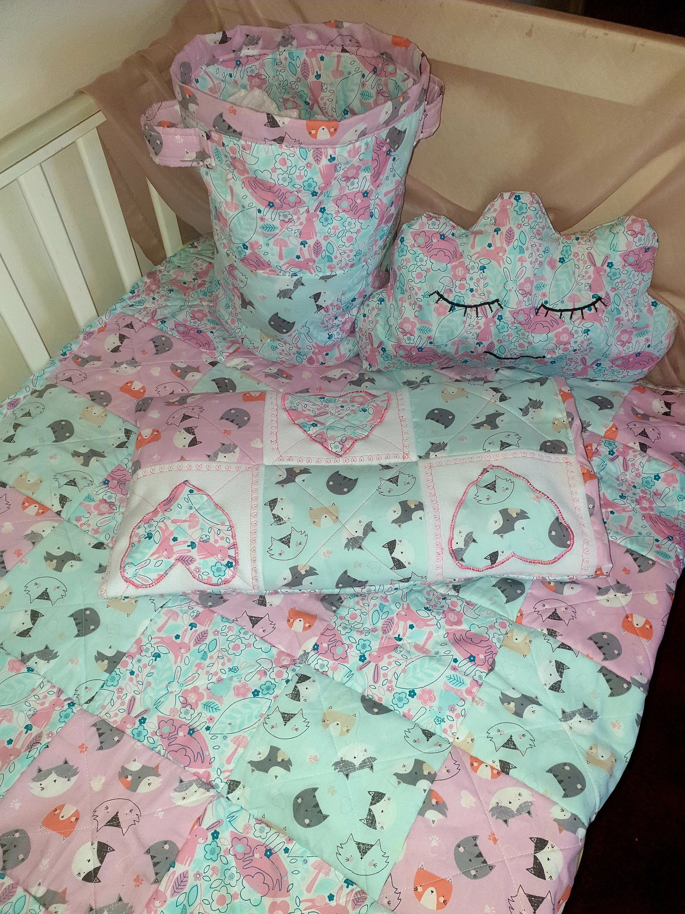 Baby quilt blanket set Etsy