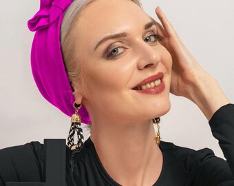 Turbante Headwrap - Diademas para mujer - Alambre ajustable - Colores lisos - Accesorios para el cabello Boho para mujer - Regalo perfecto para el Día de la Madre