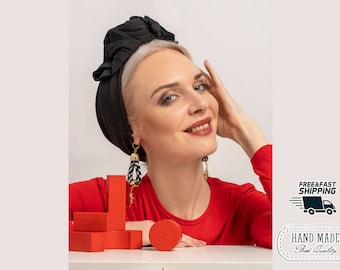 Turban turban, bandeaux pour femme, turban hijab, turban avec armatures, armature ajustable, turban uni, fête des mères 2024, fête des mères 2024