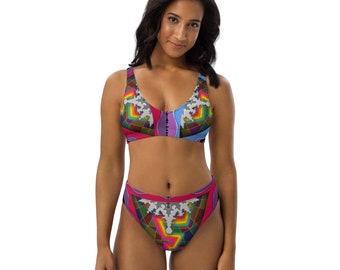 Recycelter Psychedelischer Bikini - Mirrorself